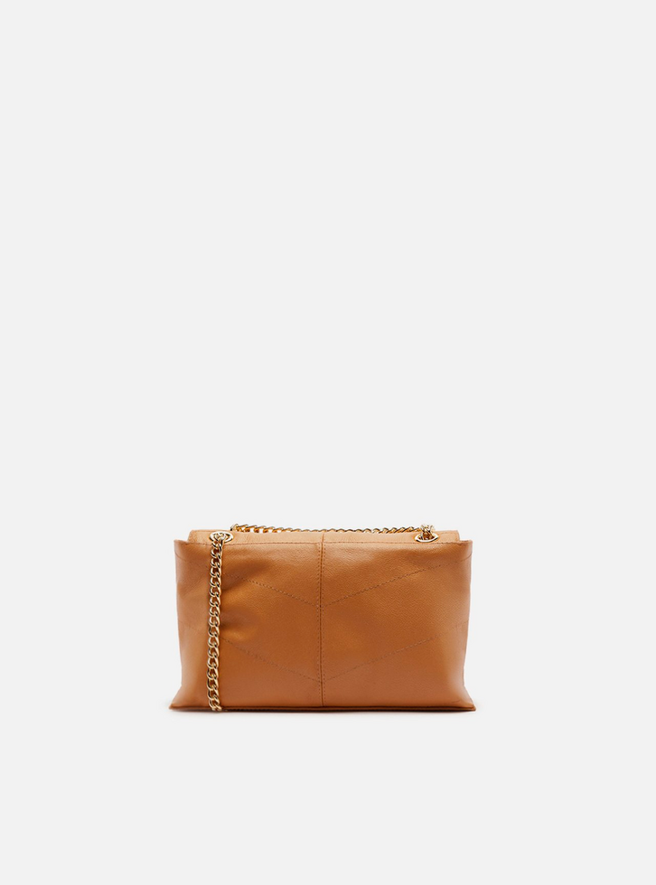 Bolsa Tiracolo Marrom Couro Média Franja | ZZ MALL
