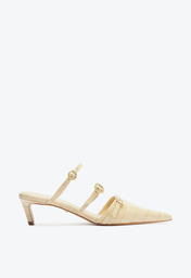 Mule Cinza Schutz Curve Heels Vinil Croco | ZZ MALL