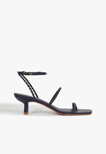 Sandália Midi Azul Schutz Salto Trança | ZZ MALL