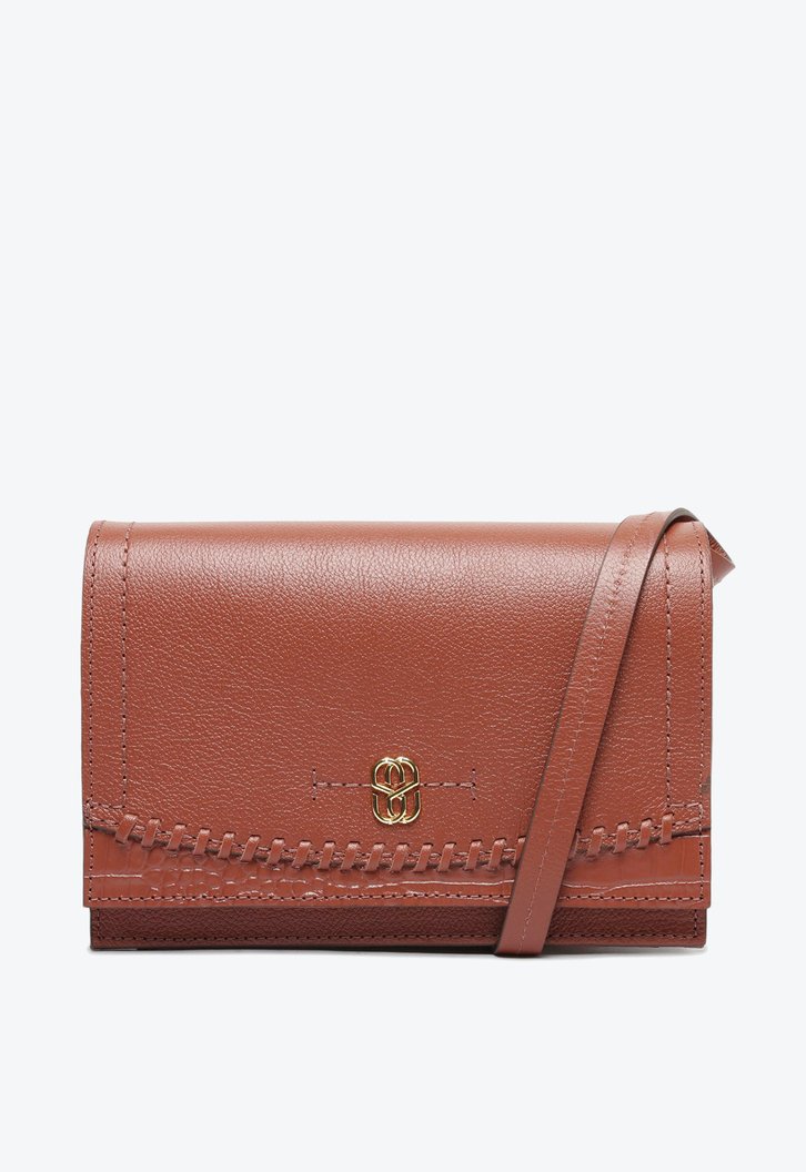 Bolsa Tiracolo Pequena Tamis Couro Marrom