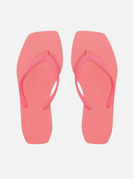 Chinelo De Dedo Rosa Arezzo Bico Quadrado Tiras Brizza