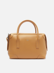 Bolsa Bowling Bege Grande Recortes