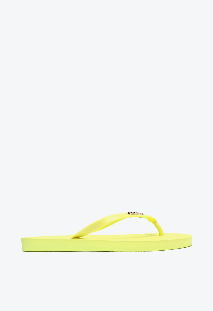 Chinelo De Dedo Amarelo Tiras Textura Brizza