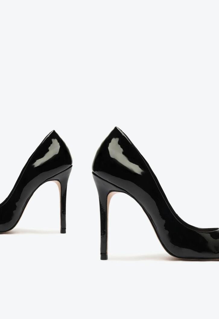 Sapato Scarpin Salto Fino Verniz Preto