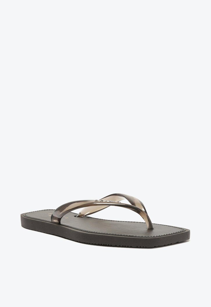 Chinelo De Dedo Preto Brizza Transparência Square