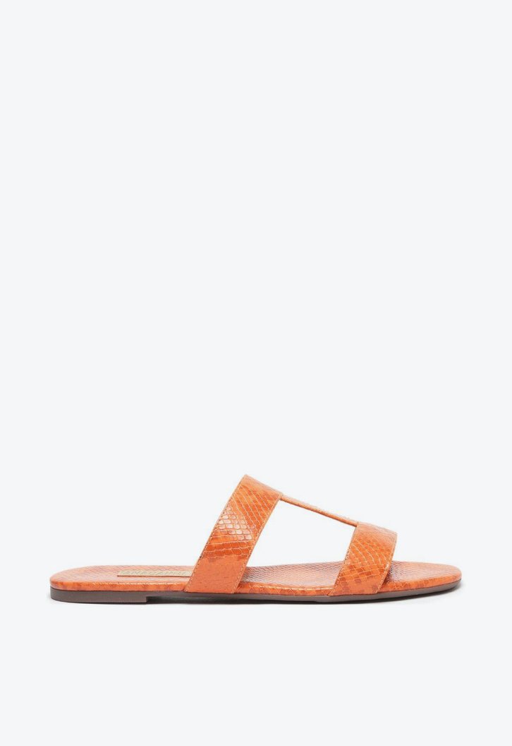 Rasteira Laranja Snake Anacapri Tira Única
