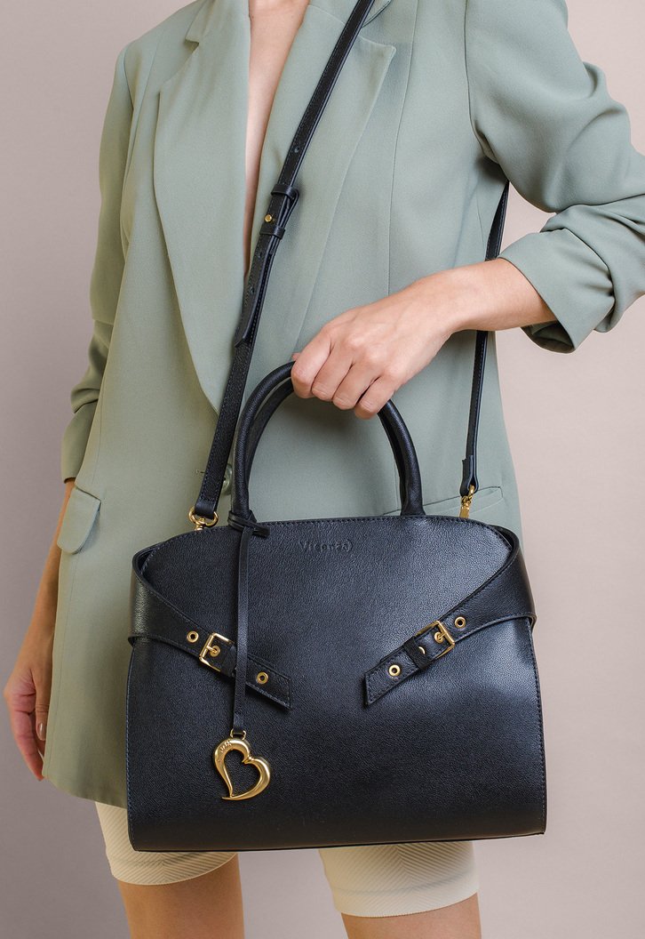 Bolsa Tote Preta Vicenza Olga Média | ZZ MALL
