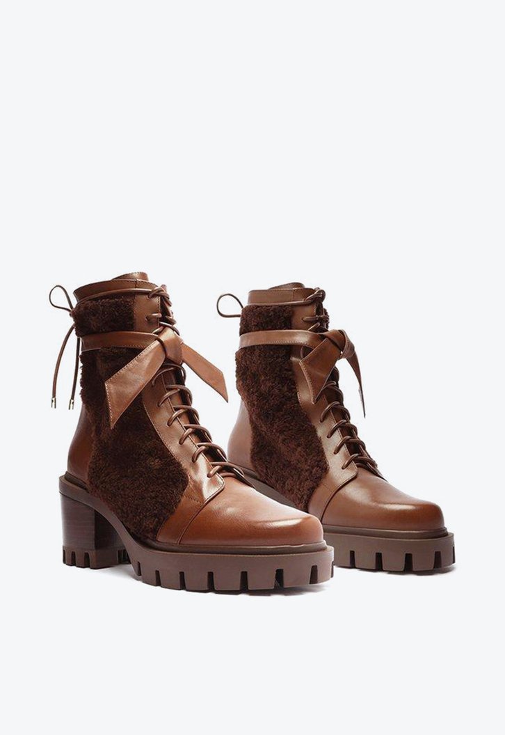 Shearling Clarita Combat Mousse/Sienna