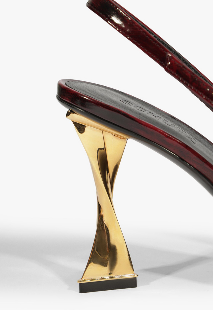 Slingback Elisha Pump Couro Vinho