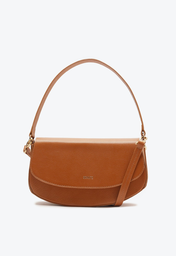 Bolsa Tiracolo Marrom Schutz Média Baguette Couro