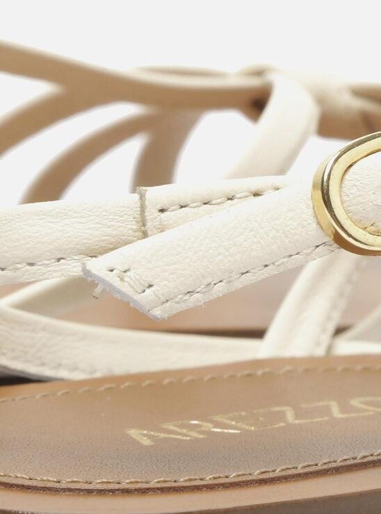 SANDÁLIA OFF-WHITE AREZZO RASTEIRA COURO EVA