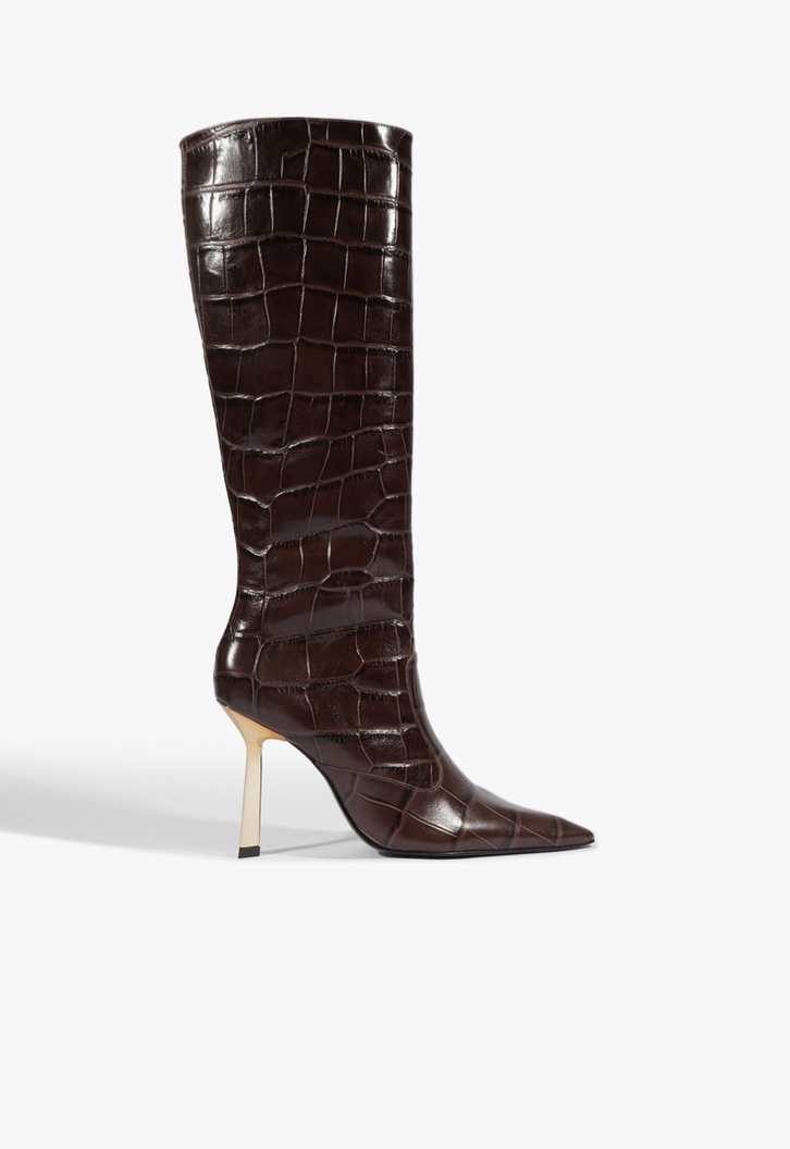 Bota Ciara Couro Marrom