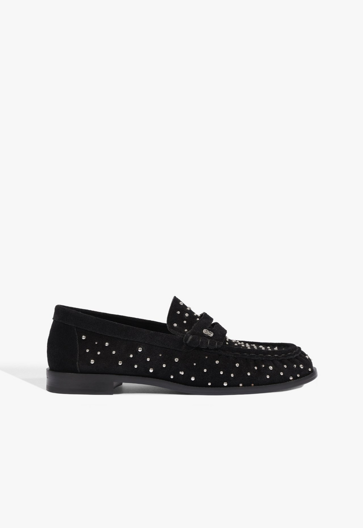 Mocassim Schutz Bico Redondo Camurça Preto