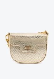 Bolsa Tiracolo Dourada Anacapri Pochete Pequena Snake