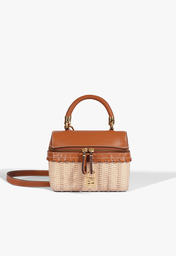 Bolsa Bege Schutz Lorena Picnic Pequena Palha