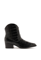 Bota S-Souli Couro Croco Preto