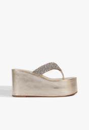 Chinelo Plataforma Dourado