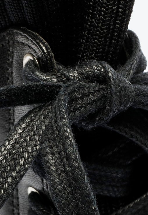Combat Schutz Boot Salto Knit Black