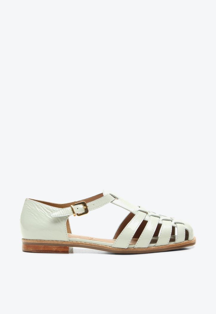 Flat Fisherman Zoe Branco Verniz