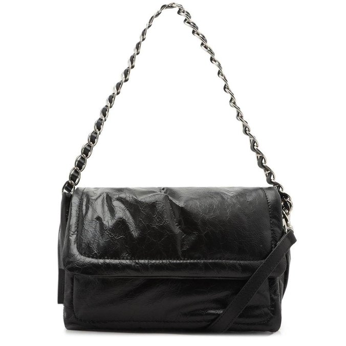 Bolsa Arezzo Tiracolo Couro Zoe Média Preta | ZZ MALL