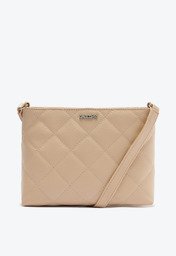 Bolsa Tiracolo Bege Anacapri Média Matelassê Triangular