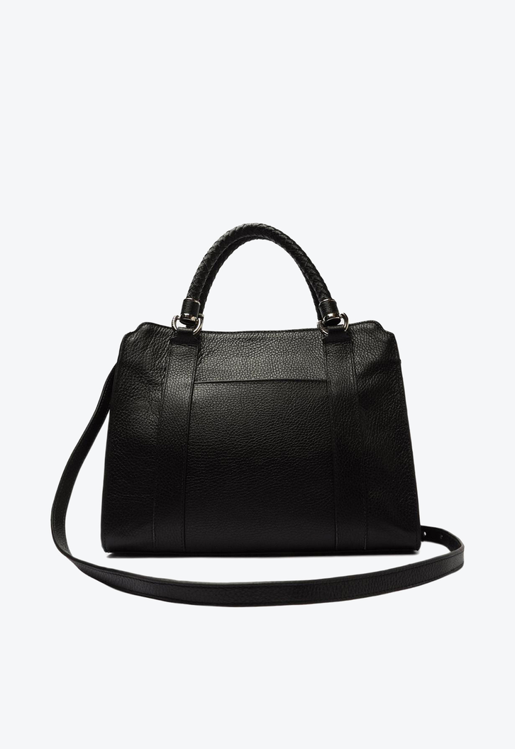 Bolsa Tote Preta Arezzo Couro Piazza Grande