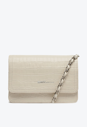 Bolsa Tiracolo Branca Schutz Lorena Croco Couro