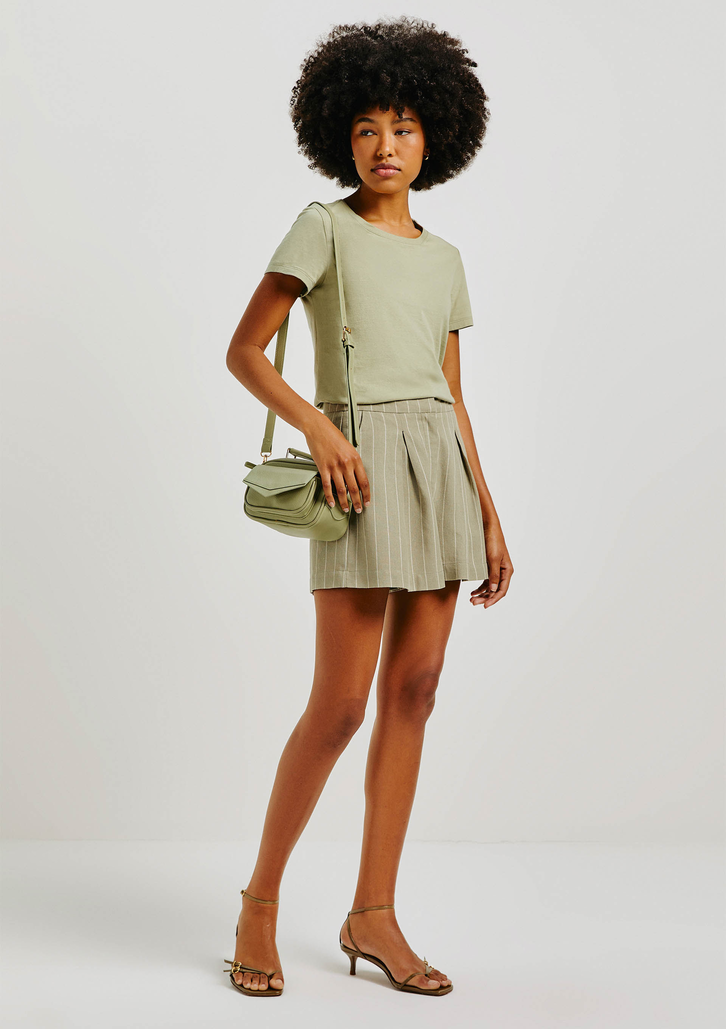 Blusa Verde Militar Hering Básica Manga Curta Slim World