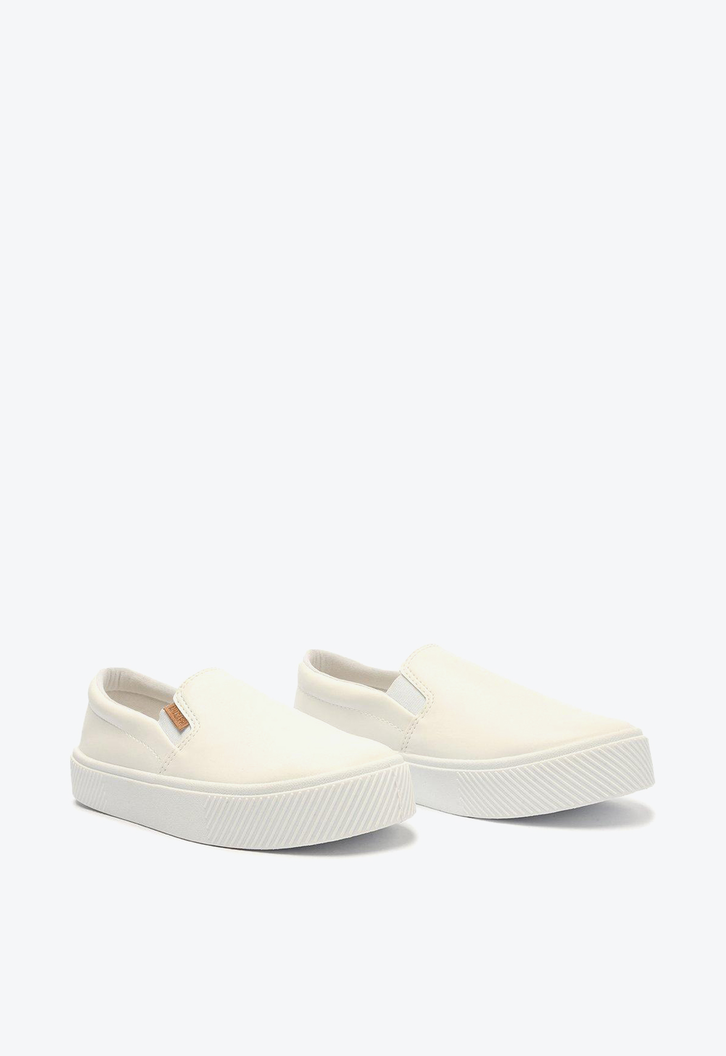 Slip On Flatform Branco Anacapri Tênis Liso Básico