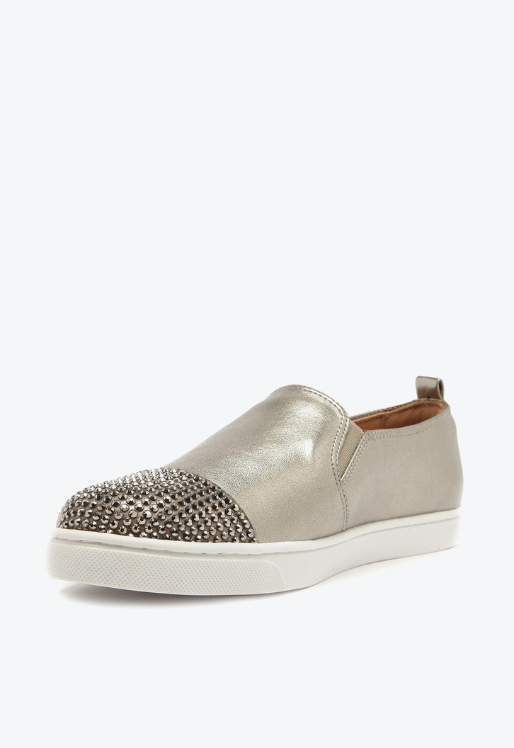 Tênis Slip On Prata Anacapri Velho Glam