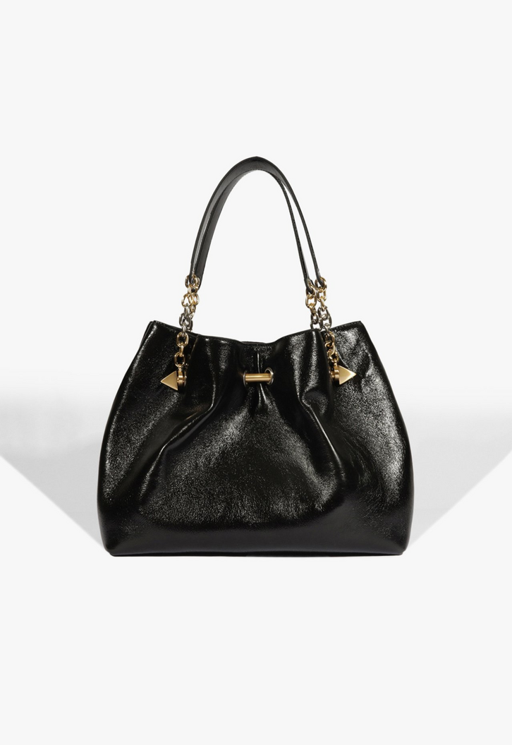 Bolsa Tote Marzie Couro Preta | ZZ MALL