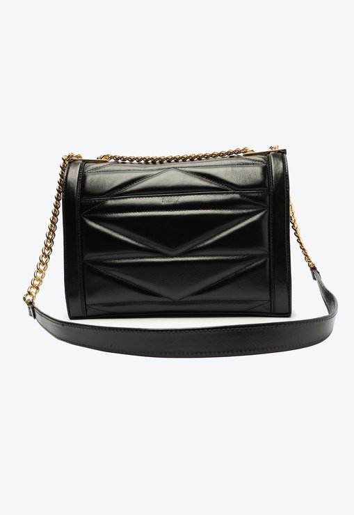 Bolsa Tiracolo Média Audrey Couro Preta