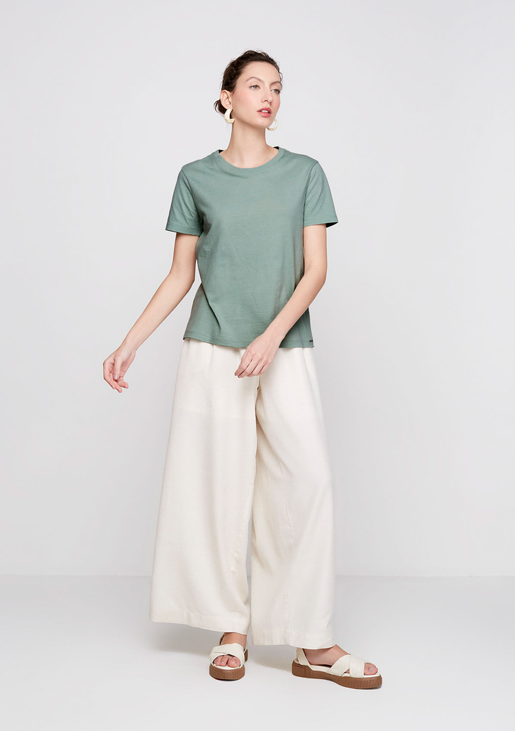 Blusa Verde Dzarm Manga Curta