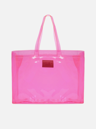 Bolsa Rosa Shopping Transparente Brizza
