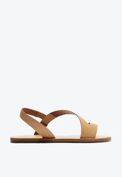Sandália Anacapri Monocolor Tira Curva Marrom