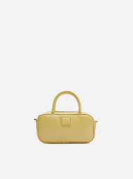 Bolsa Tiracolo Amarela Arezzo Couro Bead Zz Pequena