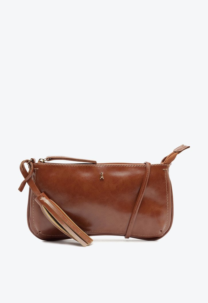 Bolsa Tiracolo Média Verniz Marrom