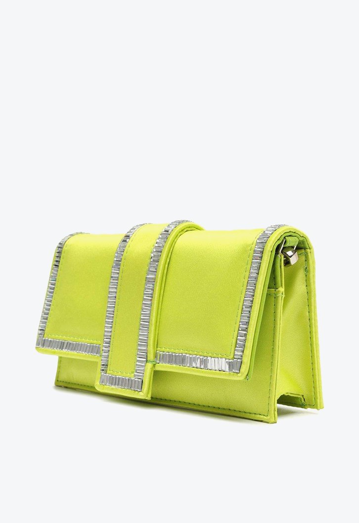 Bolsa Tiracolo Verde Arezzo Cetim Pequena