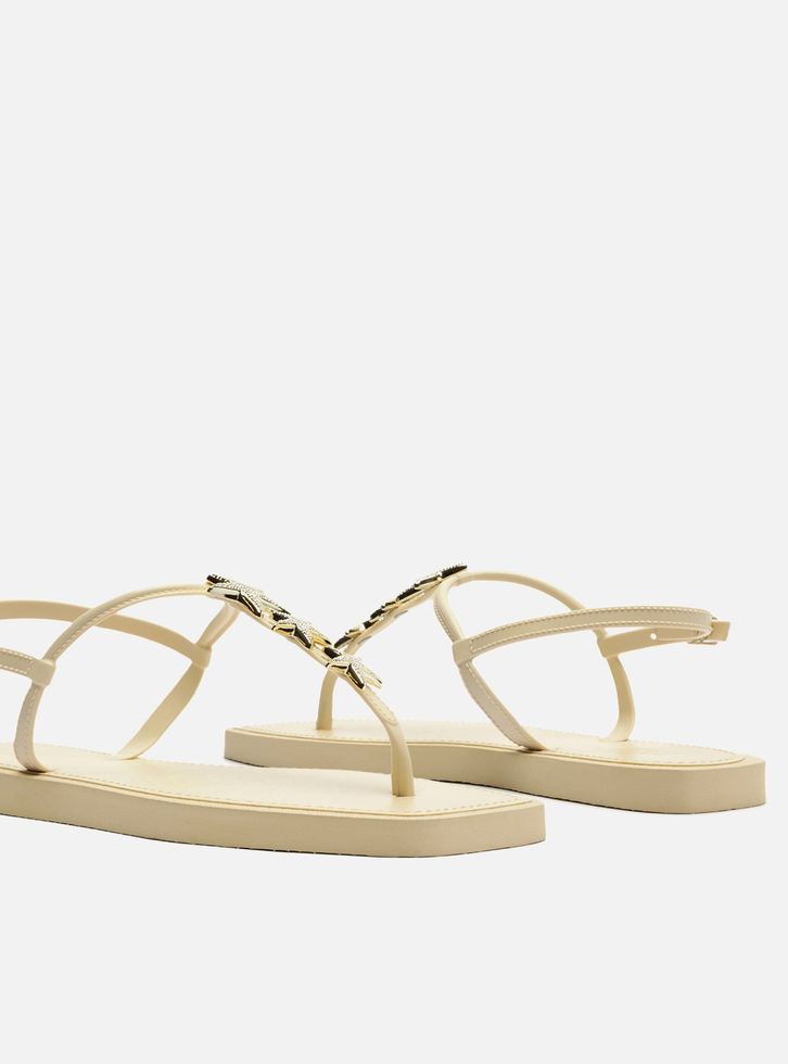 Sandália Rasteira Off-White Estrela Brizza