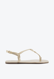 Sandália Dourada Gold Anacapri Slim