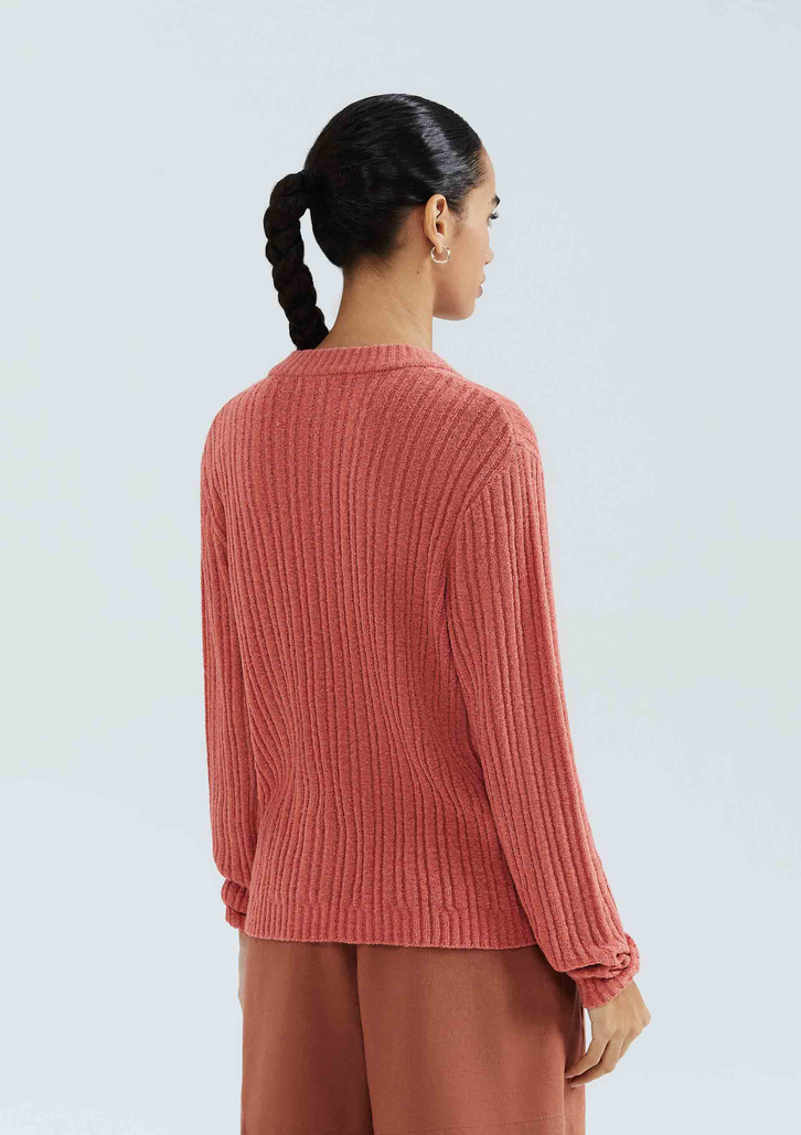 45.R ニット　03 Cardigan Goiaba Hering Decote V Em Tricô | ZZ MALL