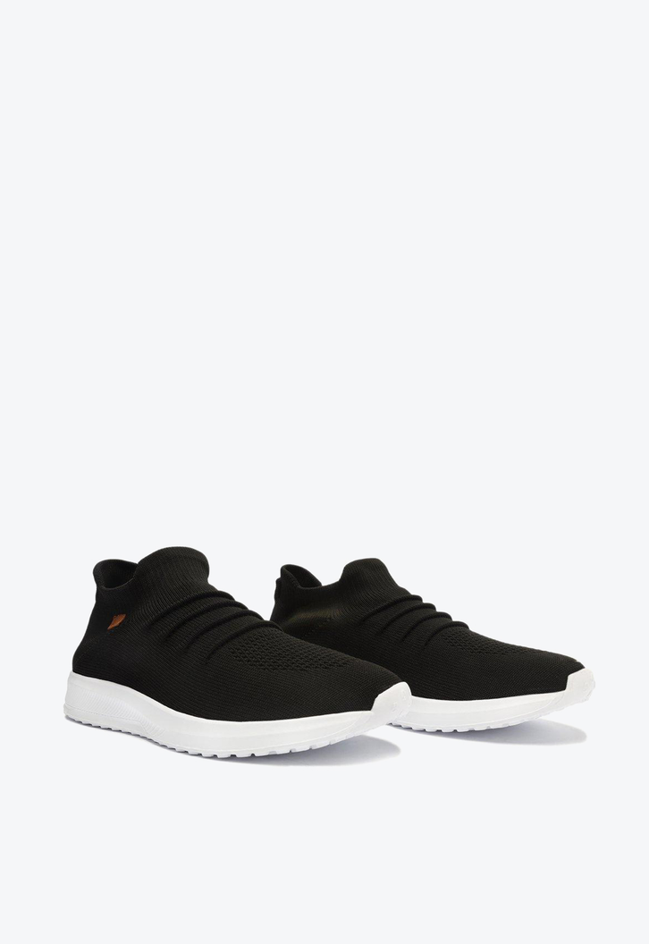 Slip On Preto Anacapri Knit Franzido