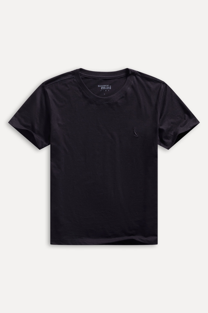 CAMISETA PRETA RESERVA MINI PIMA CORES