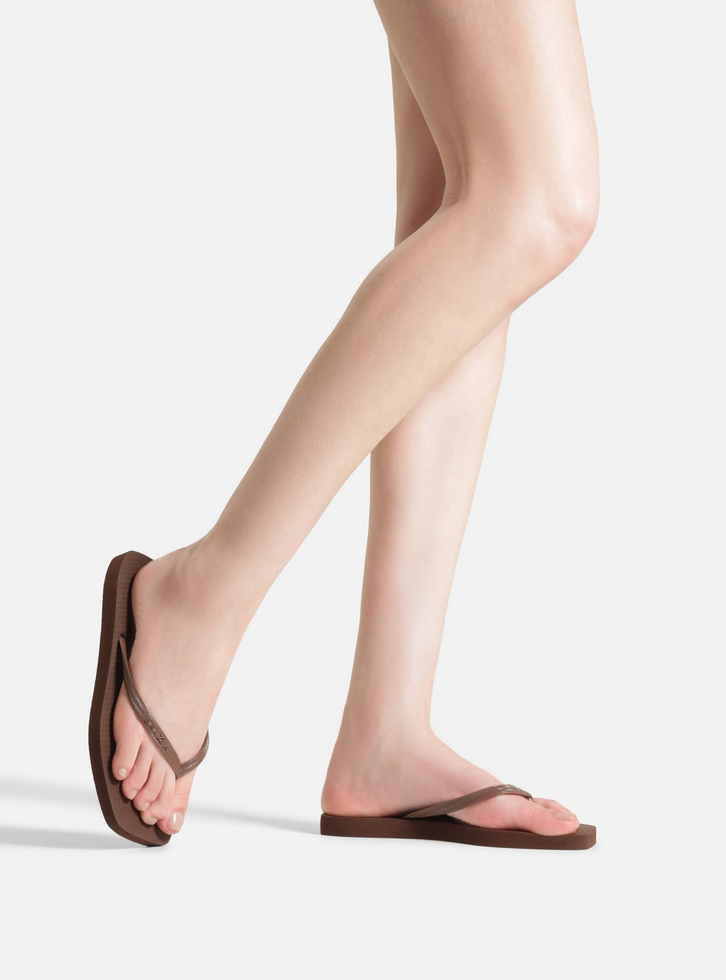 Chinelo de Dedo Marrom Flatform Brizza