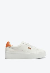 Tênis Flatform Branco E Laranja Anacapri Cool