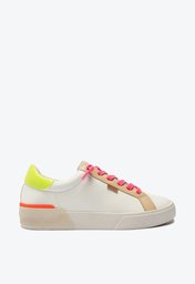 Tênis Branco Rosa Anacapri Sola Alta Detalhe Prata Atacador Siena