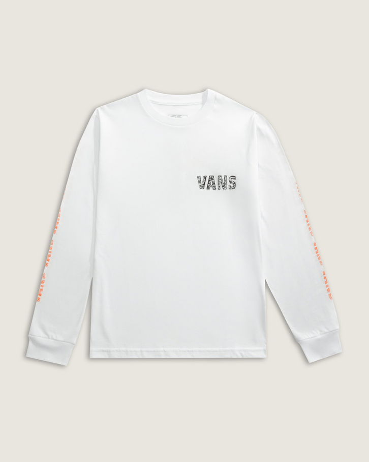 Camiseta Manga Longa Racing Flames White Infantil