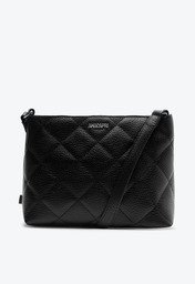 Bolsa Tiracolo Preta Anacapri Média Matelassê Triangular