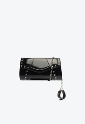 Bolsa Preta Schutz Baguete Couro Pequena
