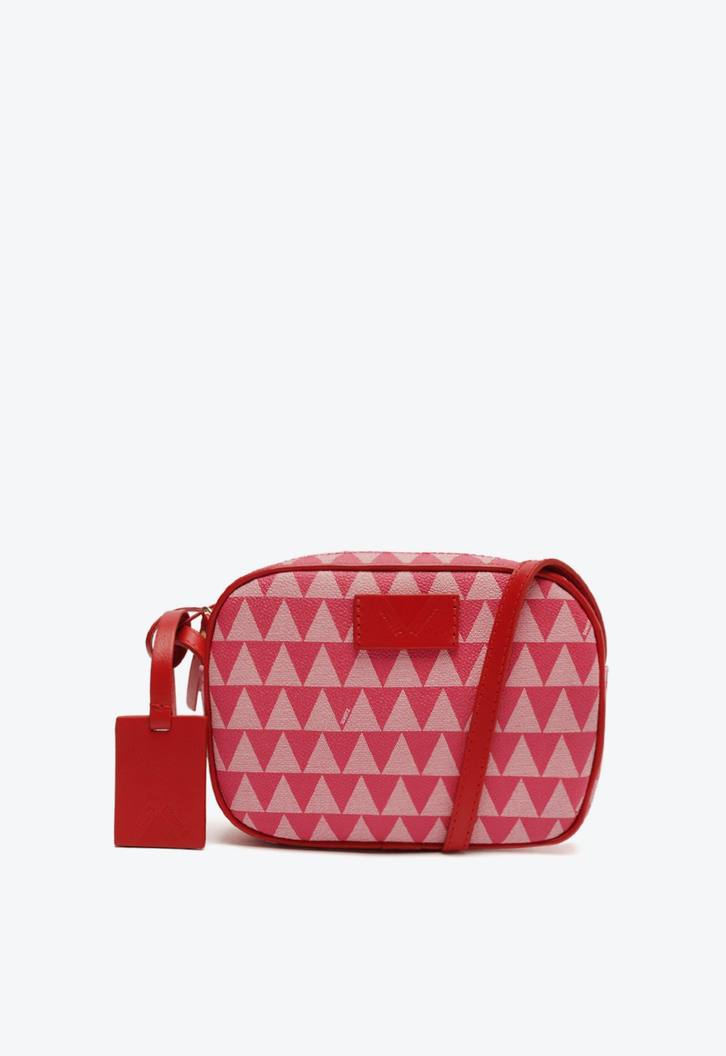 Bolsa Tiracolo Rosa E Vermelha Schutz Triangle